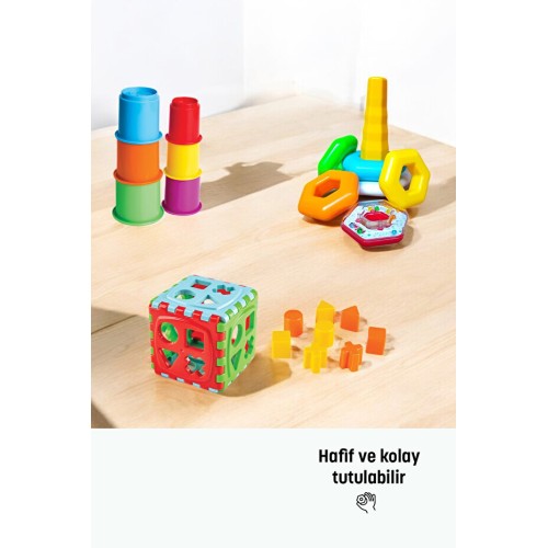 Kiki Eğitici Set Çıngıraklı Altıgen Halkalar, Sevimli Kule, Bultak Küp Kiki Eğitici Set Çıngıraklı Altıgen Halkalar, Sevimli Kule, Bultak Küp